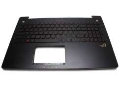 Tastatura Asus 90NB04L3-R31UI0 neagra cu Palmrest neagra iluminata backlit. Keyboard Asus 90NB04L3-R31UI0 neagra cu Palmrest neagra. Tastaturi laptop Asus 90NB04L3-R31UI0 neagra cu Palmrest neagra. Tastatura notebook Asus 90NB04L3-R31UI0 neagra cu Palmrest neagra