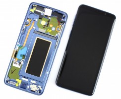 Ansamblu Display LCD + Touchscreen Original Service Pack Samsung Galaxy S9 G960 cu Rama Display Original Service Pack Blue Albastru. Ecran + Digitizer Original Service Pack Samsung Galaxy S9 G960 cu Rama Display Original Service Pack Blue Albastru