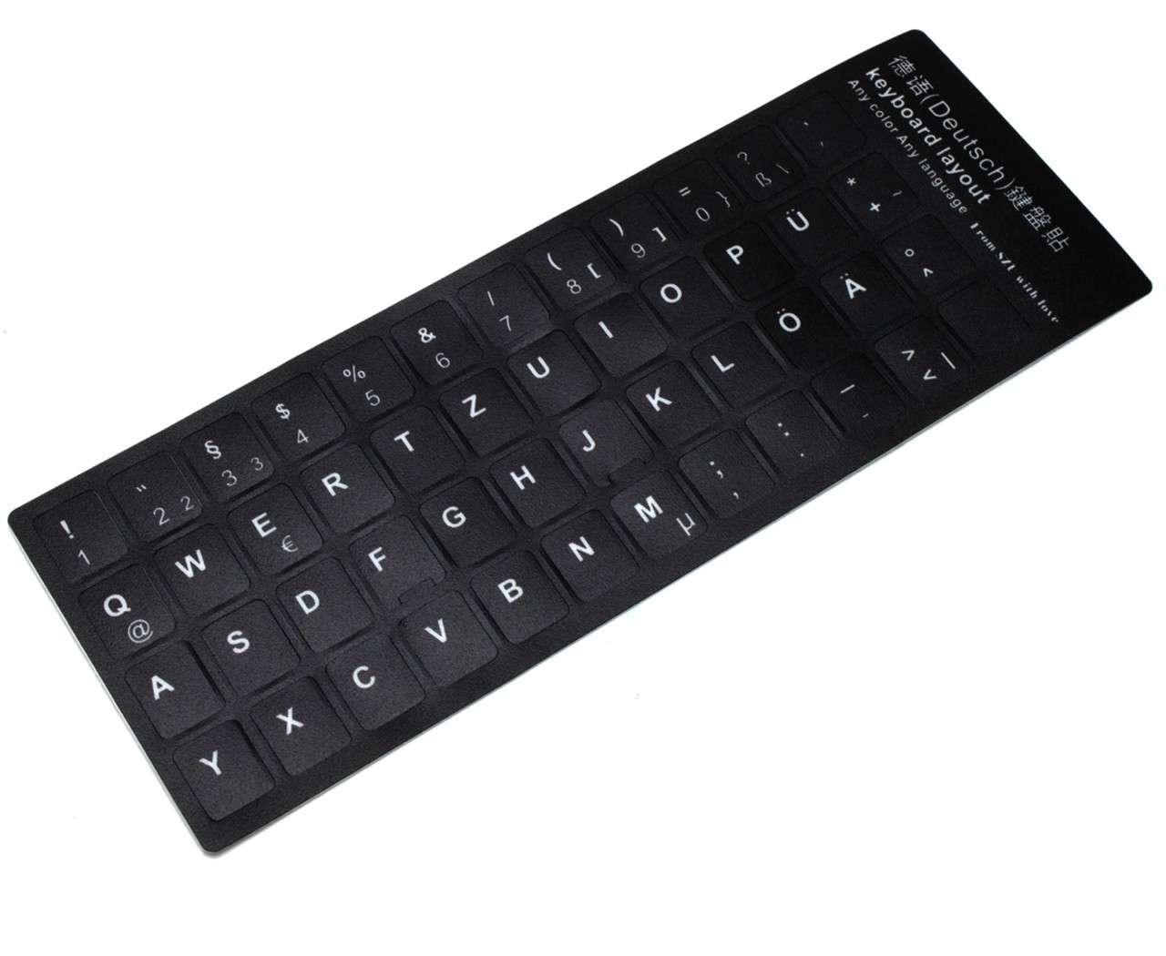 Sticker tastatura laptop layout Germana negru powerlaptop.ro imagine noua 2022
