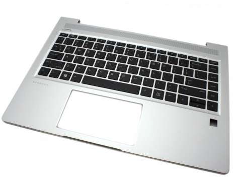 Tastatura HP ProBook 440 G7 Neagra cu Palmrest Argintiu iluminata backlit. Keyboard HP ProBook 440 G7 Neagra cu Palmrest Argintiu. Tastaturi laptop HP ProBook 440 G7 Neagra cu Palmrest Argintiu. Tastatura notebook HP ProBook 440 G7 Neagra cu Palmrest Argintiu