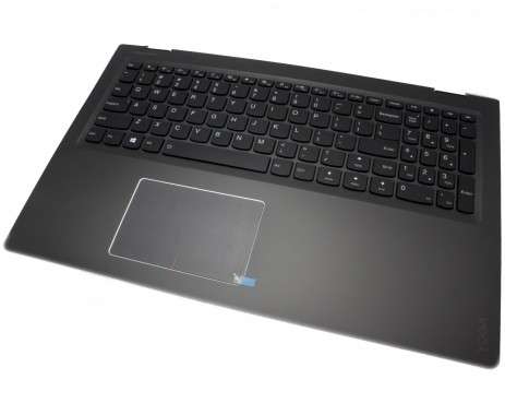Tastatura Lenovo 5CB0L66075 Neagra cu Palmrest negru si Touchpad iluminata backlit. Keyboard Lenovo 5CB0L66075 Neagra cu Palmrest negru si Touchpad. Tastaturi laptop Lenovo 5CB0L66075 Neagra cu Palmrest negru si Touchpad. Tastatura notebook Lenovo 5CB0L66075 Neagra cu Palmrest negru si Touchpad