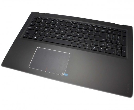 Tastatura Lenovo 5CB0L66075 Neagra cu Palmrest negru si Touchpad iluminata backlit. Keyboard Lenovo 5CB0L66075 Neagra cu Palmrest negru si Touchpad. Tastaturi laptop Lenovo 5CB0L66075 Neagra cu Palmrest negru si Touchpad. Tastatura notebook Lenovo 5CB0L66075 Neagra cu Palmrest negru si Touchpad