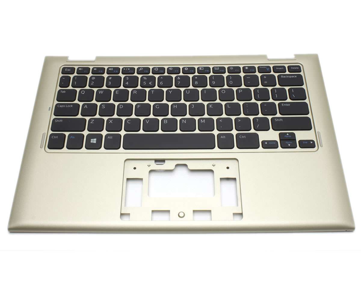 Tastatura Dell 7W4K6 Neagra cu Palmrest auriu 7W4K6 imagine noua reconect.ro