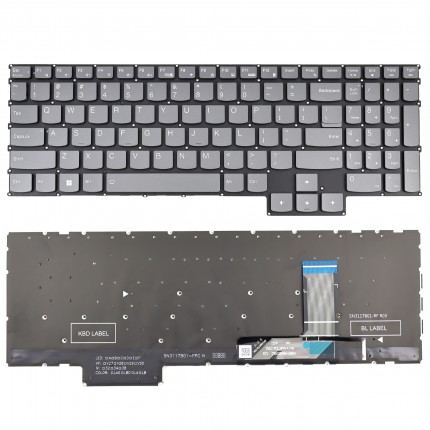 Tastatura Lenovo Legion 15IRH8 Gri iluminata. Keyboard Lenovo Legion 15IRH8. Tastaturi laptop Lenovo Legion 15IRH8. Tastatura notebook Lenovo Legion 15IRH8