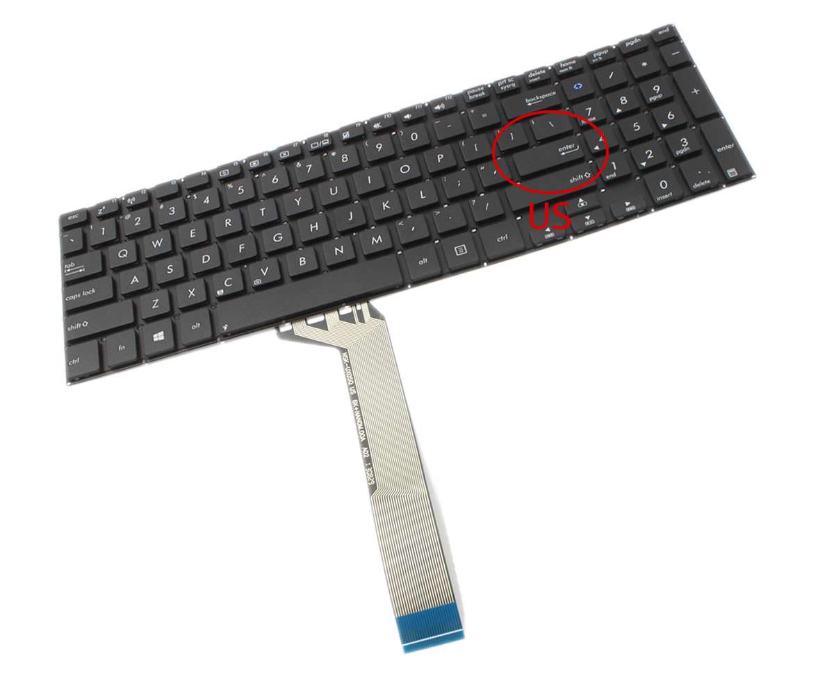 Tastatura Asus V551LN layout US fara rama enter mic