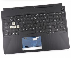 Tastatura Asus TUF Gaming FA506IH Neagra cu Palmrest Negru iluminata backlit. Keyboard Asus TUF Gaming FA506IH Neagra cu Palmrest Negru. Tastaturi laptop Asus TUF Gaming FA506IH Neagra cu Palmrest Negru. Tastatura notebook Asus TUF Gaming FA506IH Neagra cu Palmrest Negru