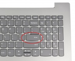 Tastatura Lenovo 5CB0N98641 Gri cu Palmrest Argintiu cu TouchPad iluminata backlit