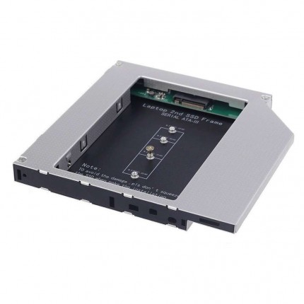 HDD Caddy laptop 12.7mm intern M2 NGFF SSD extern SATA