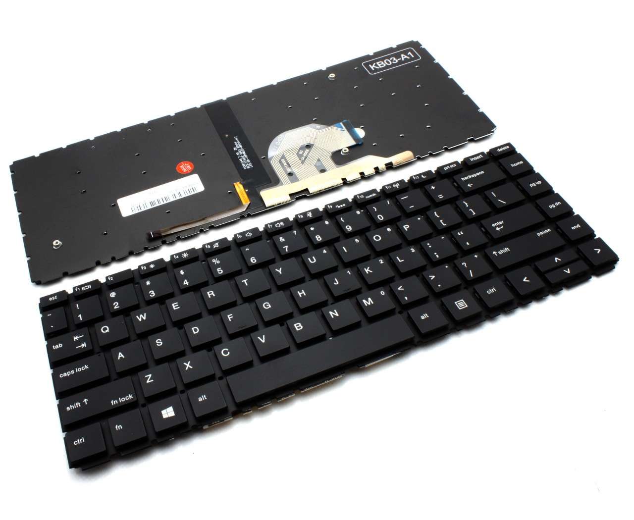 Tastatura HP L38138-001 iluminata layout US fara rama enter mic Compaq