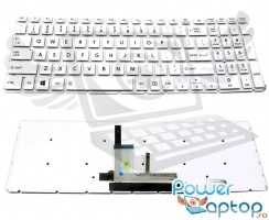 Tastatura Toshiba Radius P55W Alba iluminata. Keyboard Toshiba Radius P55W. Tastaturi laptop Toshiba Radius P55W. Tastatura notebook Toshiba Radius P55W