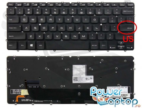 Tastatura Dell  XPS 13 L321X. Keyboard Dell  XPS 13 L321X. Tastaturi laptop Dell  XPS 13 L321X. Tastatura notebook Dell  XPS 13 L321X