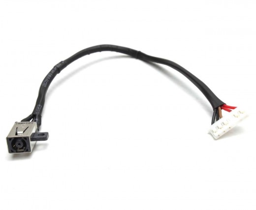 Mufa alimentare Dell Inspiron 15 3567 cu fir si conector cu 6 pini/5 fire pini. DC Jack Dell Inspiron 15 3567 cu fir