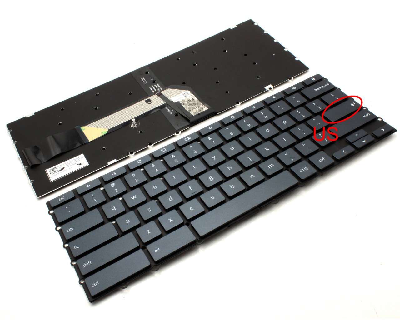 Tastatura Lenovo Ideapad S340-13IML Gri iluminata backlit