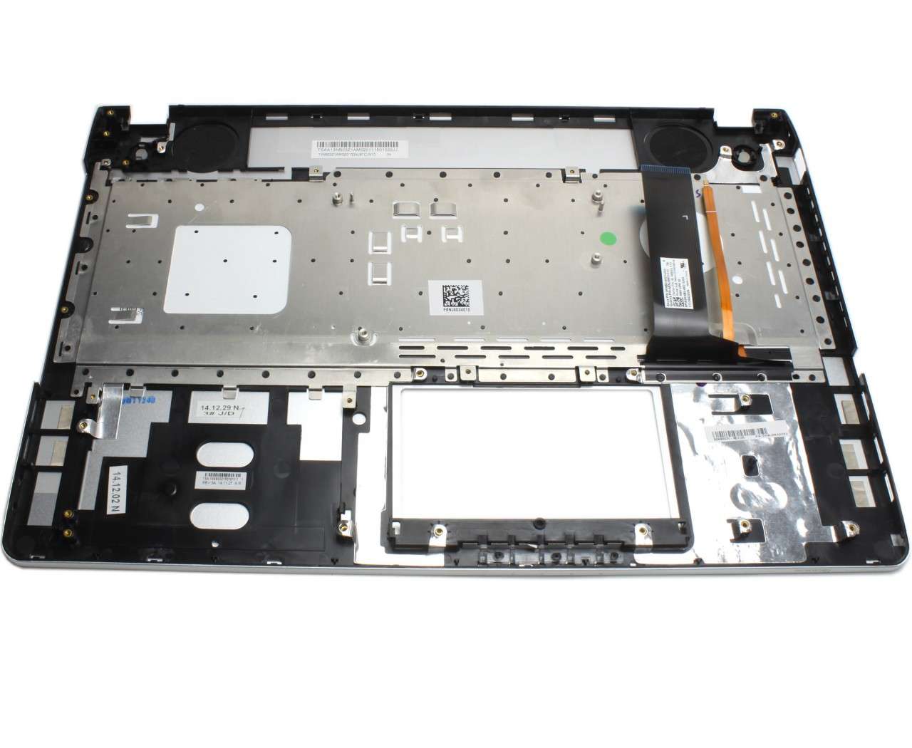 Tastatura Asus N56VB neagra cu Palmrest argintiu iluminata backlit fara Touchpad ASUS imagine noua reconect.ro