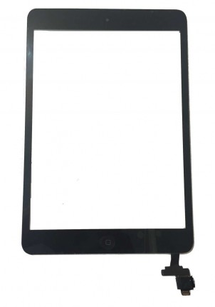 Digitizer Touchscreen Apple iPad Mini A1432, A1455, A1454 cu buton home si cip IC. Geam Sticla Tableta Apple iPad Mini A1432, A1455, A1454 cu buton home si cip IC