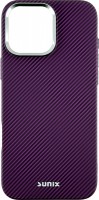 Husa iPhone 16 Pro Sunix Neo Burgundy compatibila MagSafe