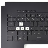 Tastatura Asus TUF FX707ZC4 Neagra cu Palmrest Negru fara TouchPad iluminata backlit