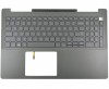 Tastatura Dell Inspiron 7590 Neagra cu Palmrest Gri iluminata backlit. Keyboard Dell Inspiron 7590 Neagra cu Palmrest Gri. Tastaturi laptop Dell Inspiron 7590 Neagra cu Palmrest Gri. Tastatura notebook Dell Inspiron 7590 Neagra cu Palmrest Gri