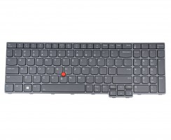 Tastatura Lenovo ThinkPad L15 Gen 3 Type 21C8 Gri cu TrackPoint iluminata backlit