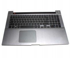 Tastatura Samsung  Series 7 700Z neagra cu Palmrest gri iluminata backlit. Keyboard Samsung  Series 7 700Z neagra cu Palmrest gri. Tastaturi laptop Samsung  Series 7 700Z neagra cu Palmrest gri. Tastatura notebook Samsung  Series 7 700Z neagra cu Palmrest gri