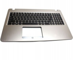 Tastatura Asus  X540LJ neagra cu Palmrest auriu. Keyboard Asus  X540LJ neagra cu Palmrest auriu. Tastaturi laptop Asus  X540LJ neagra cu Palmrest auriu. Tastatura notebook Asus  X540LJ neagra cu Palmrest auriu
