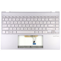 Tastatura Asus ZenBook UX325JA Argintie cu Palmrest Argintiu fara TouchPad iluminata backlit