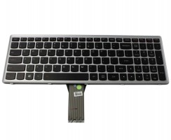 Tastatura Lenovo  S500T rama gri iluminata backlit. Keyboard Lenovo  S500T rama gri. Tastaturi laptop Lenovo  S500T rama gri. Tastatura notebook Lenovo  S500T rama gri
