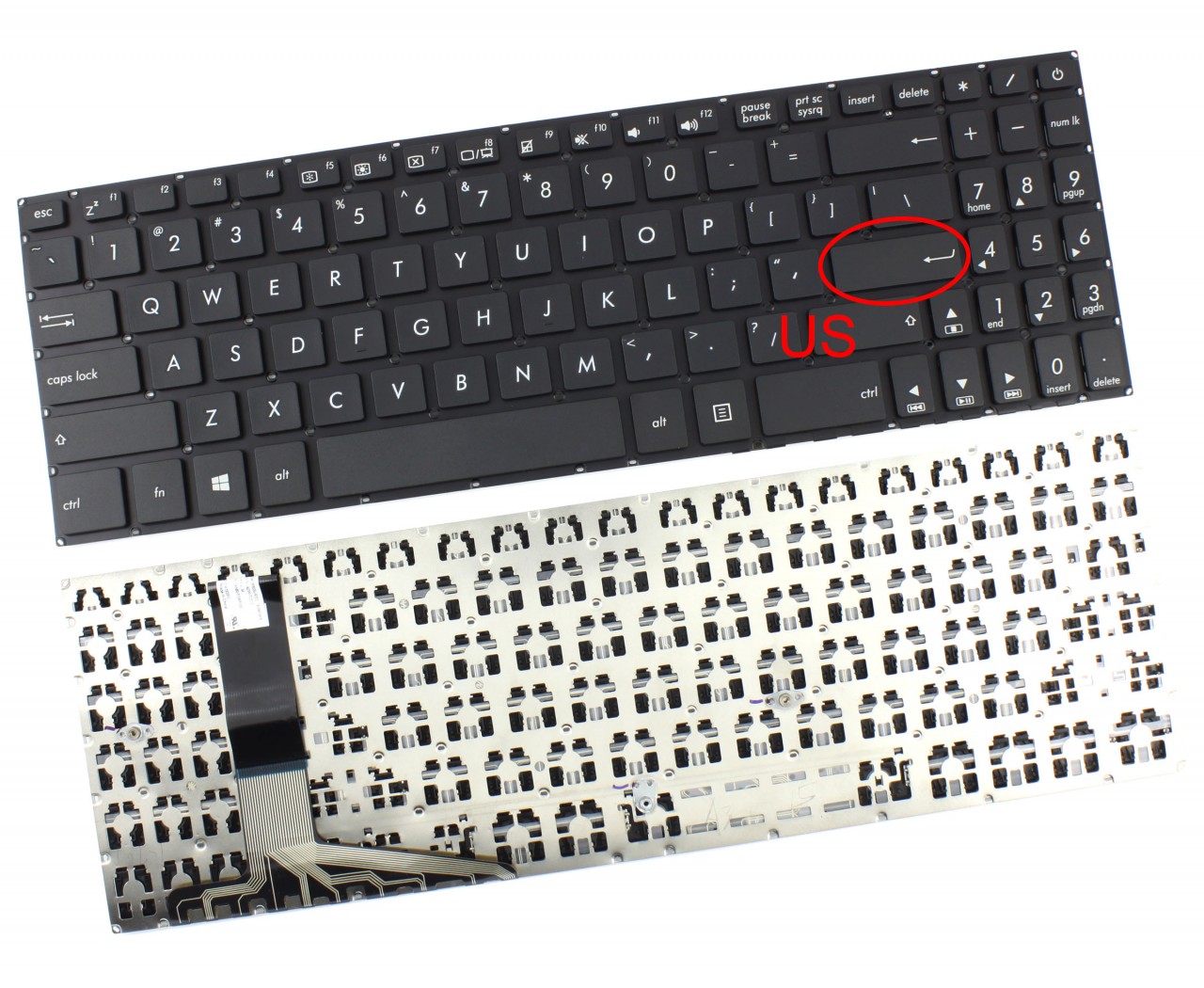 Tastatura Asus FX570UD layout US fara rama enter mic ASUS imagine noua reconect.ro