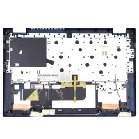 Tastatura Lenovo IdeaPad Flex 5-14IIL05 Type 81X1 Neagra cu Palmrest Albastru fara TouchPad si cu Orificiu Amprenta iluminata backlit