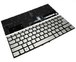 Tastatura Lenovo Yoga C930-13 Argintie iluminata backlit. Keyboard Lenovo Yoga C930-13 Argintie. Tastaturi laptop Lenovo Yoga C930-13 Argintie. Tastatura notebook Lenovo Yoga C930-13 Argintie