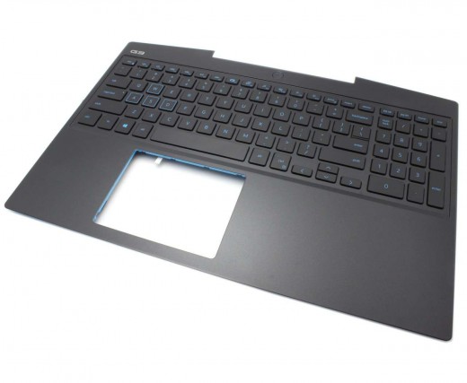 Tastatura Dell Inspiron Gaming G3 3590 Neagra cu Palmrest Negru iluminata backlit. Keyboard Dell Inspiron Gaming G3 3590 Neagra cu Palmrest Negru. Tastaturi laptop Dell Inspiron Gaming G3 3590 Neagra cu Palmrest Negru. Tastatura notebook Dell Inspiron Gaming G3 3590 Neagra cu Palmrest Negru