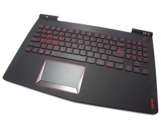 Tastatura Lenovo  5CB0N00205 neagra cu Palmrest negru iluminata backlit. Keyboard Lenovo  5CB0N00205 neagra cu Palmrest negru. Tastaturi laptop Lenovo  5CB0N00205 neagra cu Palmrest negru. Tastatura notebook Lenovo  5CB0N00205 neagra cu Palmrest negru