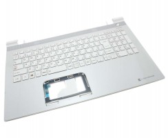 Tastatura Toshiba AEBLYJ00120 alba cu Palmrest alb. Keyboard Toshiba AEBLYJ00120 alba cu Palmrest alb. Tastaturi laptop Toshiba AEBLYJ00120 alba cu Palmrest alb. Tastatura notebook Toshiba AEBLYJ00120 alba cu Palmrest alb