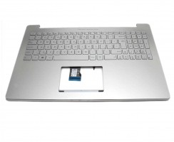 Tastatura Asus 0K200-00250000 argintie cu Palmrest argintiu iluminata backlit. Keyboard Asus 0K200-00250000 argintie cu Palmrest argintiu. Tastaturi laptop Asus 0K200-00250000 argintie cu Palmrest argintiu. Tastatura notebook Asus 0K200-00250000 argintie cu Palmrest argintiu