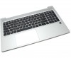 Tastatura HP M21740-B31 Neagra cu Palmrest Argintiu si Orificiu Amprenta iluminata backlit. Keyboard HP M21740-B31 Neagra cu Palmrest Argintiu si Orificiu Amprenta. Tastaturi laptop HP M21740-B31 Neagra cu Palmrest Argintiu si Orificiu Amprenta. Tastatura notebook HP M21740-B31 Neagra cu Palmrest Argintiu si Orificiu Amprenta
