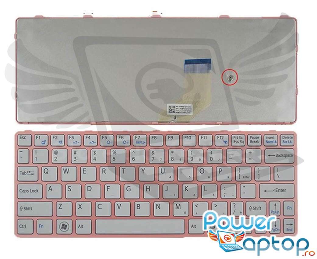 Tastatura Sony Vaio SVE11115EA Rama roz laptop