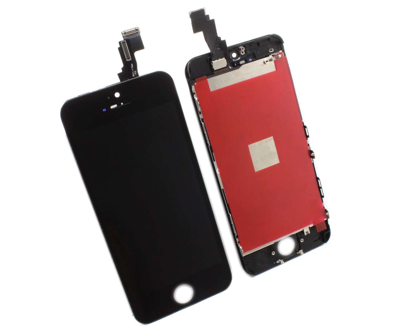 Display iPhone 5C LCD Negru Complet Cu Tablita Metalica Si Conector Amprenta (Negru) (Negru)