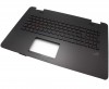 Tastatura Asus ROG GL771JW neagra-rosie cu Palmrest negru iluminata backlit. Keyboard Asus ROG GL771JW neagra-rosie cu Palmrest negru. Tastaturi laptop Asus ROG GL771JW neagra-rosie cu Palmrest negru. Tastatura notebook Asus ROG GL771JW neagra-rosie cu Palmrest negru