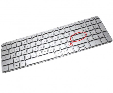 Tastatura HP  9Z N6DUS 00R Argintie. Keyboard HP  9Z N6DUS 00R. Tastaturi laptop HP  9Z N6DUS 00R. Tastatura notebook HP  9Z N6DUS 00R