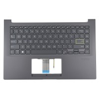 Tastatura Asus VivoBook X421FQ Neagra cu Palmrest Negru fara TouchPad iluminata backlit. Keyboard Asus VivoBook X421FQ Neagra cu Palmrest Negru fara TouchPad. Tastaturi laptop Asus VivoBook X421FQ Neagra cu Palmrest Negru fara TouchPad. Tastatura notebook Asus VivoBook X421FQ Neagra cu Palmrest Negru fara TouchPad