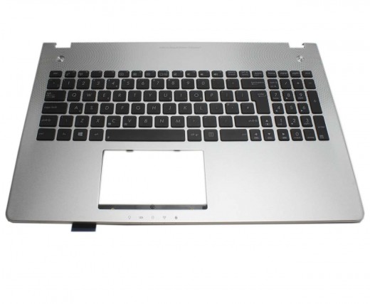 Tastatura Asus  2HNJ8KA0290 neagra cu Palmrest argintiu. Keyboard Asus  2HNJ8KA0290 neagra cu Palmrest argintiu. Tastaturi laptop Asus  2HNJ8KA0290 neagra cu Palmrest argintiu. Tastatura notebook Asus  2HNJ8KA0290 neagra cu Palmrest argintiu