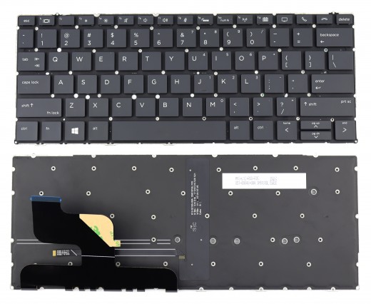 Tastatura HP 6037B0226601 Neagra fara Orificiu pentru Amprenta iluminata. Keyboard HP 6037B0226601. Tastaturi laptop HP 6037B0226601. Tastatura notebook HP 6037B0226601