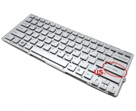 Tastatura Sony Vaio VPCSB Argintie. Keyboard Sony Vaio VPCSB. Tastaturi laptop Sony Vaio VPCSB. Tastatura notebook Sony Vaio VPCSB