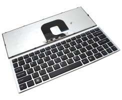 Tastatura Sony Vaio VPCYB3V1E neagra cu rama argintie. Keyboard Sony Vaio VPCYB3V1E neagra cu rama argintie. Tastaturi laptop Sony Vaio VPCYB3V1E neagra cu rama argintie. Tastatura notebook Sony Vaio VPCYB3V1E neagra cu rama argintie