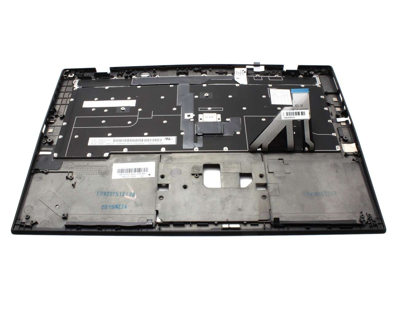 Tastatura Lenovo Thinkpad X1 Carbon GEN 3 2015 Neagra cu Palmrest Gri Spanish Layout 2015 imagine Black Friday 2021