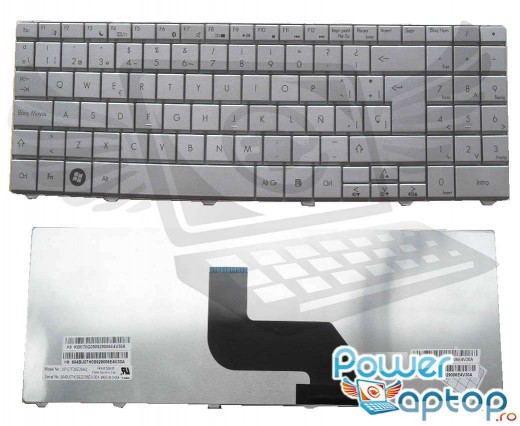 Tastatura Packard Bell EasyNote TJ73 argintie. Keyboard Packard Bell EasyNote TJ73 argintie. Tastaturi laptop Packard Bell EasyNote TJ73 argintie. Tastatura notebook Packard Bell EasyNote TJ73 argintie