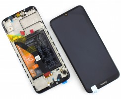 Ansamblu Display LCD + Touchscreen Huawei Y6 Pro 2019 Display Original Service Pack cu Rama Black Negru . Ecran + Digitizer Huawei Y6 Pro 2019 Display Original Service Pack cu Rama Black Negru