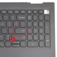 Tastatura Dell Vostro 3515 Neagra cu Palmrest Negru fara TouchPad iluminata backlit