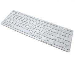 Tastatura Sony Vaio SVE1711V1E alba iluminata backlit. Keyboard Sony Vaio SVE1711V1E alba iluminata backlit. Tastaturi laptop Sony Vaio SVE1711V1E alba iluminata backlit. Tastatura notebook Sony Vaio SVE1711V1E alba iluminata backlit