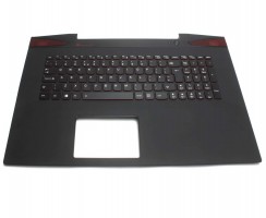 Tastatura Lenovo IdeaPad Y70-70 neagra cu Palmrest negru iluminata backlit. Keyboard Lenovo IdeaPad Y70-70 neagra cu Palmrest negru. Tastaturi laptop Lenovo IdeaPad Y70-70 neagra cu Palmrest negru. Tastatura notebook Lenovo IdeaPad Y70-70 neagra cu Palmrest negru